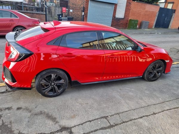 Red Honda Civic after bodywork repair in Stoke-on-Trent